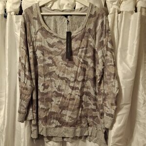 Jane And Delancey Women's Camouflage Long Sleeve Sweatshirt 2X